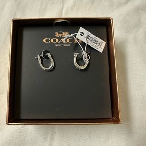 NWT Authentic Coach small hoop earrings